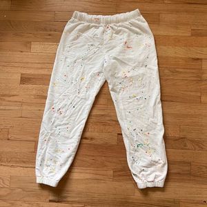 Sub Urban Riot white paint splatter jogger pants S